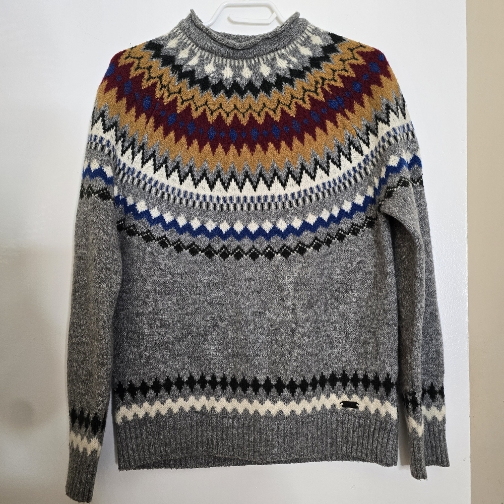 Colin's Men's Multicolor Patterned Wool Blend Sweater